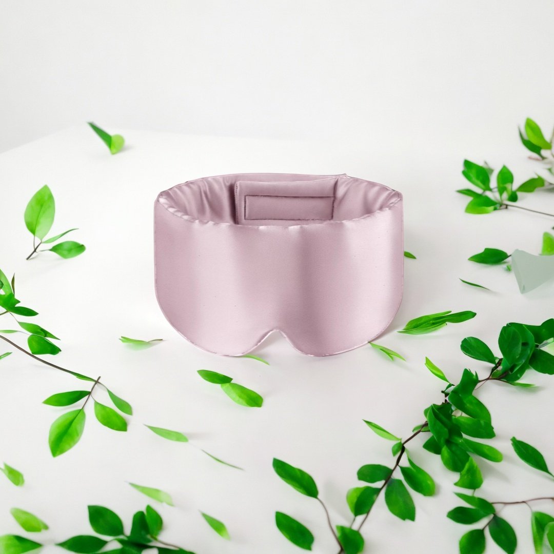 100% Mulberry Silk Sleep Mask Eye Mask in Pink - GroundedKiwi.nzEyeglasses Eyeglassesadjustableairplaneblackout