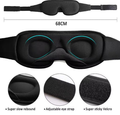 Blackout eye mask - Sleep mask - Full light block out + Memory foam Ear plugs - GroundedKiwi.nz airplaneblackoutblock