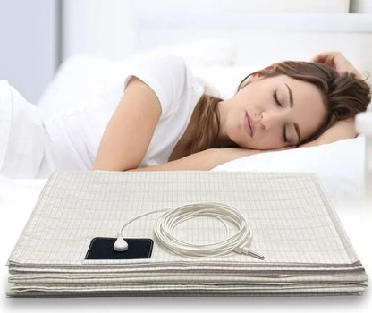 Cotton Fitted Earthing Sheets - GroundedKiwi.nz anit radiationarthritisbed