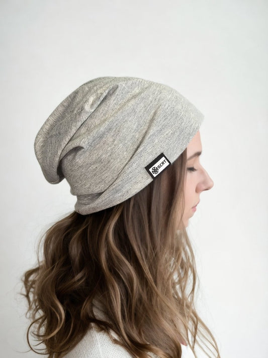 EMF Blocking beanie by SCRT blocks 99% of EMF radiation - Grey - GroundedKiwi.nz 4g5gautumn