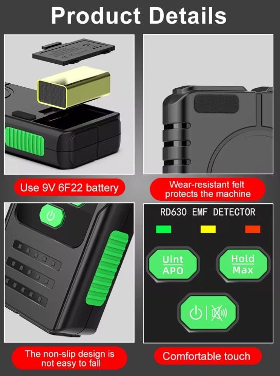 EMF Household Tester - 3 in 1 - Voltage, Magnetic force & Radio Frequencies - GroundedKiwi.nzElectrical Testing Tools Electrical Testing Toolsemfhousehousehold