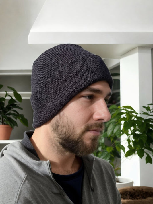 EMF Protecting Adults Beanie - High Shielding Efficiency - Black - GroundedKiwi.nzhat hat5gbeanieblack