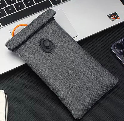 Faraday Phone pouch - Black or Grey - RFID GPS FOB Signal Blocking - GroundedKiwi.nz bagblockingclutch