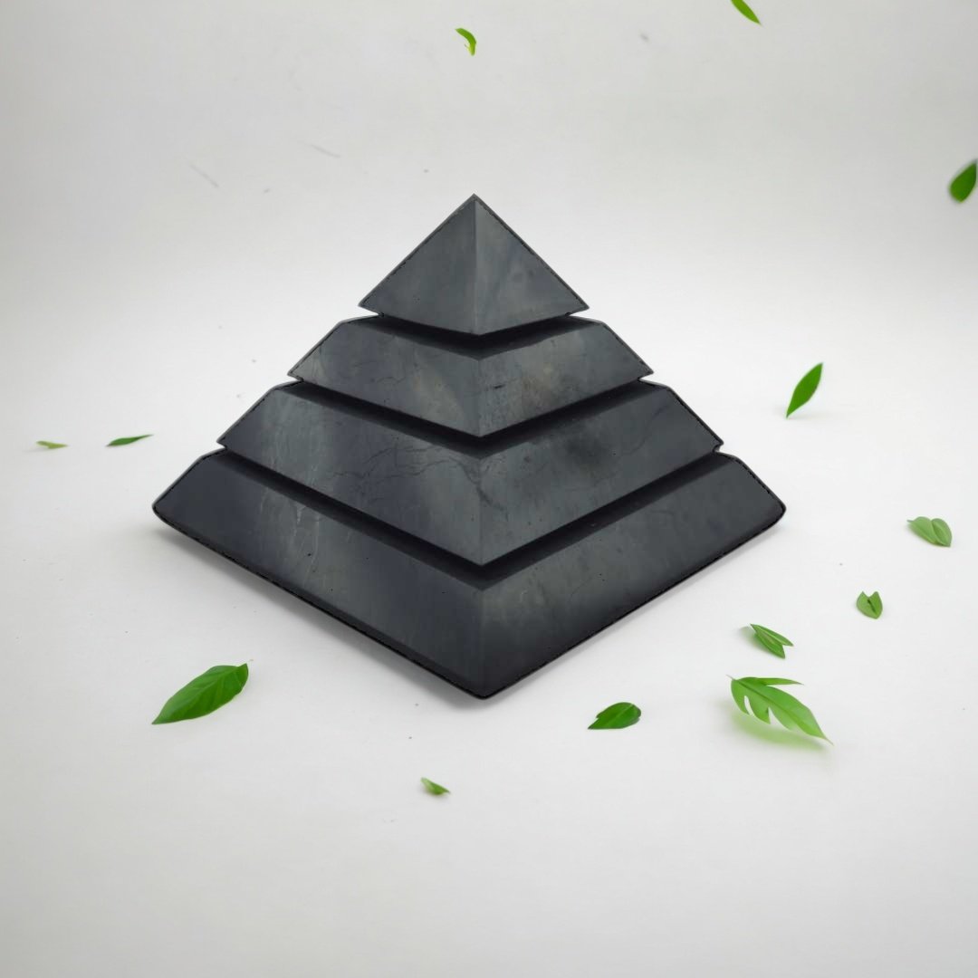 Sakkara polished Shungite Pyramid - 10X10 cm - GroundedKiwi ...