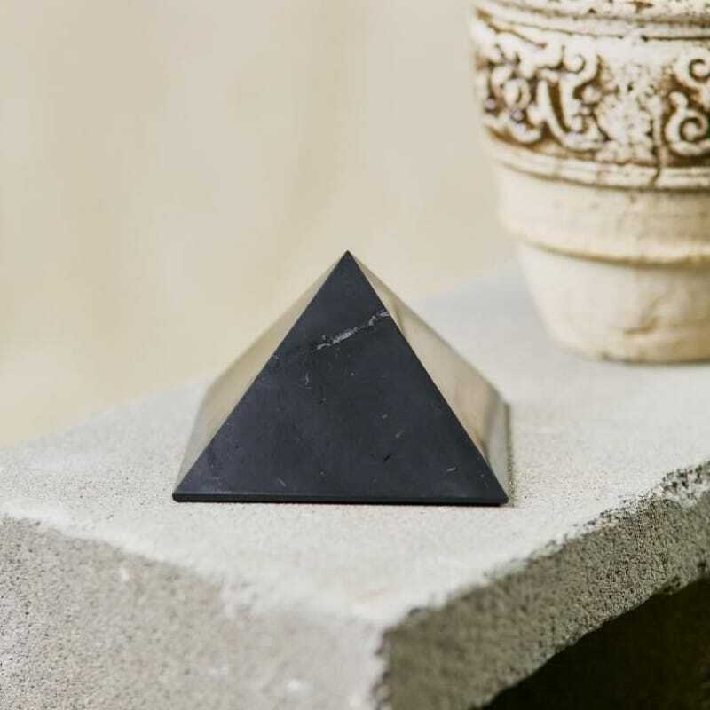 Polished Shungite Pyramid - 60mm - Genuine Shungite Pyramid ...
