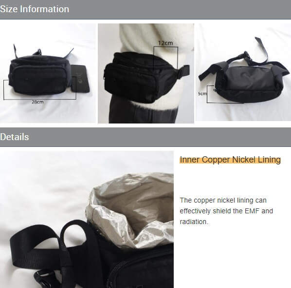 Signal Blocking, Anti-Theft RFID / EMF shielding adjustable travel Bag. Waist Belt. Fanny Pack - GroundedKiwi.nz antianti radiationanti theft